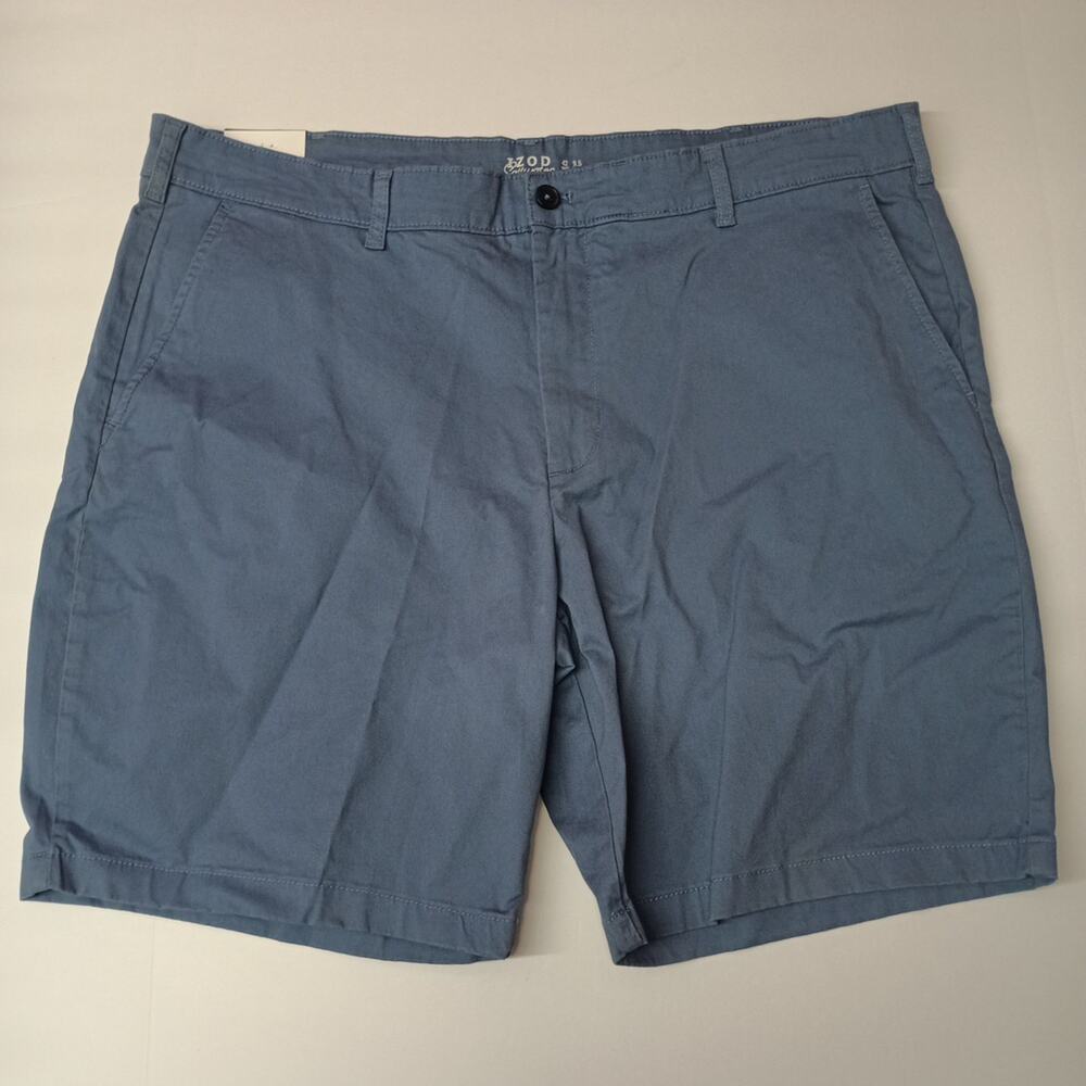 Men's IZOD Chino Shorts Size 42 Blue Classic Fit 9.5 Ins‎